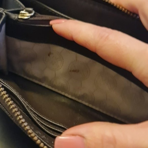 Michael Kors Brown Signature Leather Zip Wallet - Picture 11 of 11